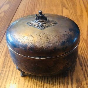 Sterling silver jewelry box marked 800